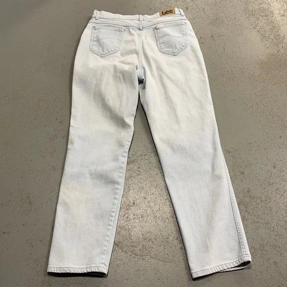 Vintage Lee Mom High-Rise Light Wash Denim Blue Jeans - Picture 3 of 10